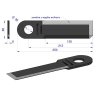 Nóż przystawki do kukurydzy napawany 250x60x6 otwór 30mm zastosowanie Claas Conspeed 9942330 WARYŃSKI