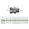Złączka hydrauliczna calowa AB 3/8" BSP (XKOR) Waryński ( sprzedawane po 2 )