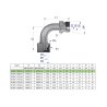 Kolanko hydrauliczne metryczne łukowe AB M12x1.5 06L (XEVW) Waryński ( sprzedawane po 2 )