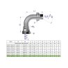 Kolanko hydrauliczne metryczne łukowe AB M20x1.5 (60 stopni) (XEVW) Waryński ( sprzedawane po 10 )