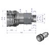Szybkozłącze hydrauliczne gniazdo M18x1.5 gwint zewnętrzny EURO (9100818G) (ISO 7241-A) Waryński  (opakowanie 10szt)