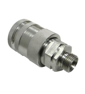 Szybkozłącze hydrauliczne gniazdo M18x1.5 gwint zewnętrzny EURO PUSH-PULL (9100818G) (ISO 7241-A) Waryński  (opakowanie 10szt)