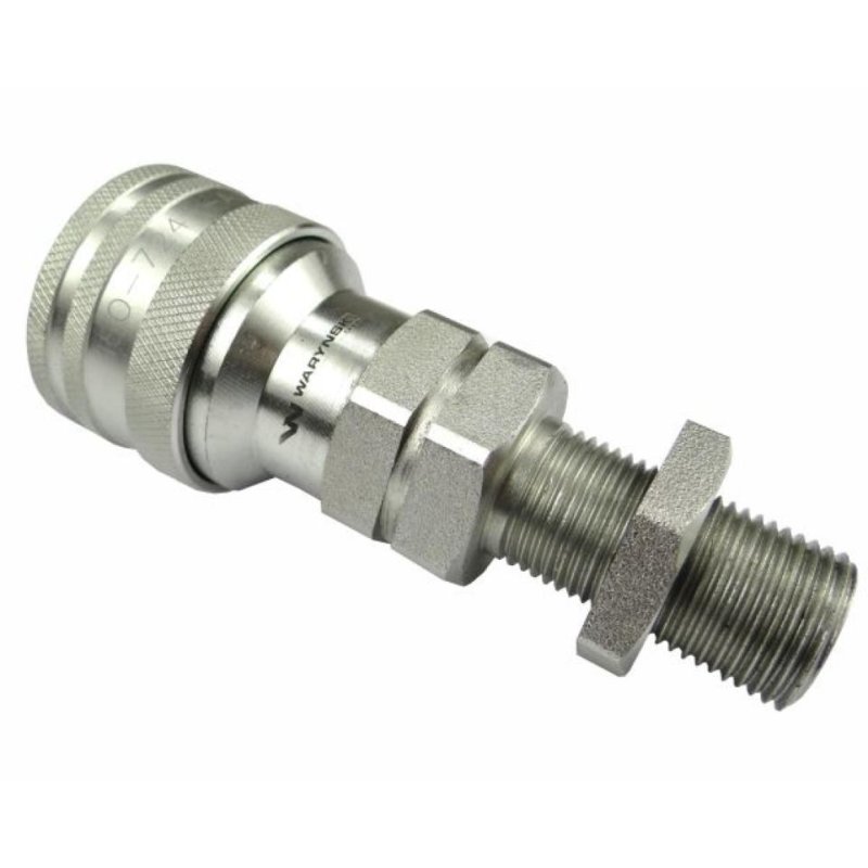 Szybkozłącze hydrauliczne gniazdo long M18x1.5 gwint zewnętrzny EURO (9100818GL) (ISO 7241-A) Waryński  (opakowanie 10szt)