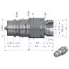Szybkozłącze hydrauliczne wtyczka M22x1.5 gwint zewnętrzny EURO (9100822W) (ISO 7241-A) Waryński  (opakowanie 10szt)