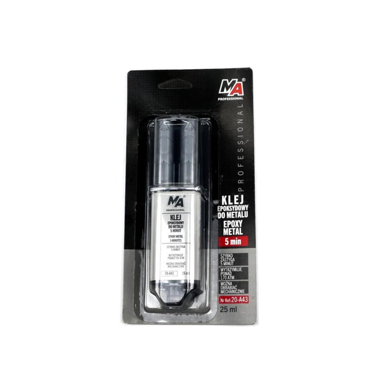 Klej Epoksydowy do Metalu 5 Minut - Strzykawka 25ml MA PROFESSIONAL