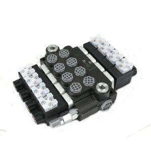 Rozdzielacz hydrauliczny 4-sekcyjny sterowany elektrycznie 12V 40L VOIMA