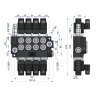 Rozdzielacz hydrauliczny 4-sekcyjny sterowany elektrycznie 12V 40L VOIMA