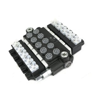 Rozdzielacz hydrauliczny 5-sekcyjny sterowany elektrycznie 12V 40L VOIMA