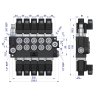 Rozdzielacz hydrauliczny 5-sekcyjny sterowany elektrycznie 12V 40L VOIMA