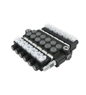 Rozdzielacz hydrauliczny 6-sekcyjny sterowany elektrycznie 12V 40L VOIMA
