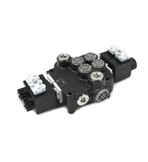 Rozdzielacz hydrauliczny 2-sekcyjny sterowany elektrycznie 12V 80L VOIMA