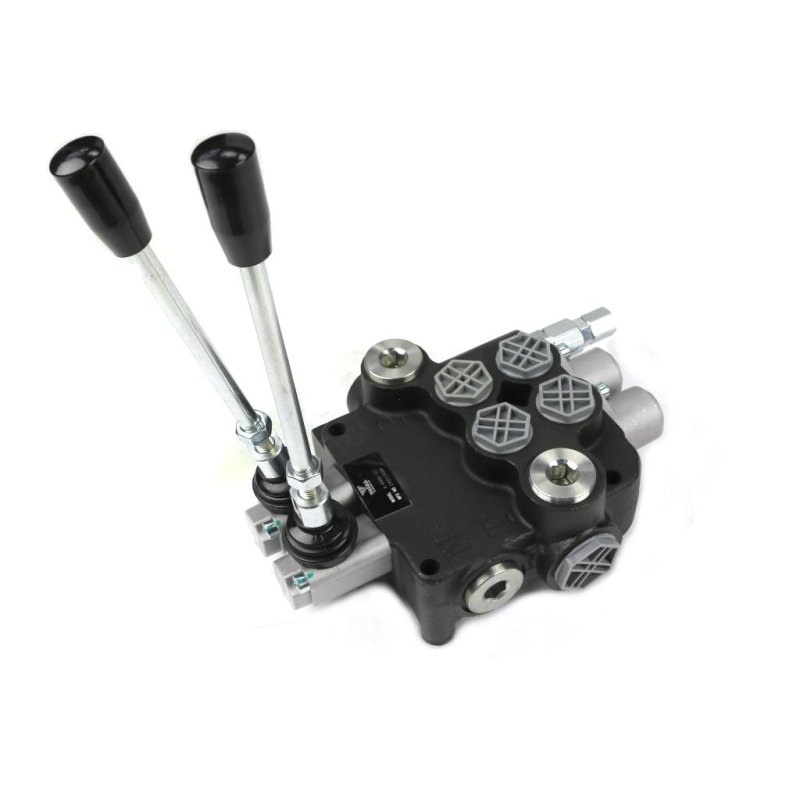 Rozdzielacz hydrauliczny 2-sekcyjny 80L z zatrzaskami VOIMA