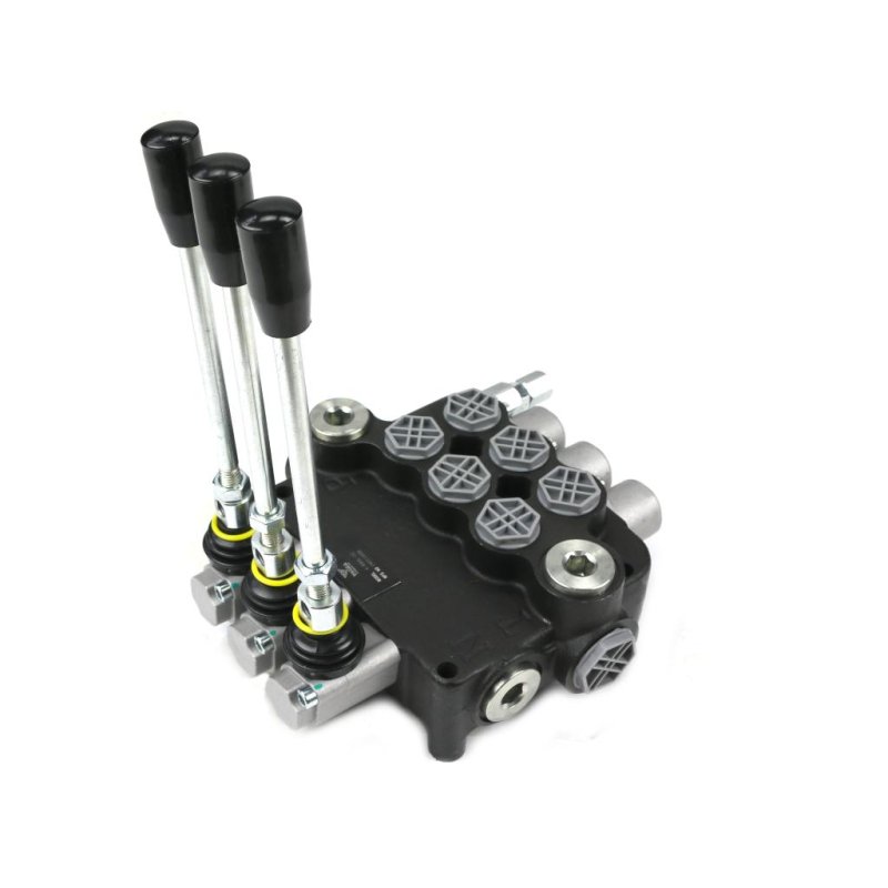 Rozdzielacz hydrauliczny 3-sekcyjny 80L z zatrzaskami VOIMA