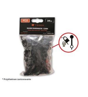 Zestaw osłonek smarowniczki M10 kolor czarny TEGER (sprzedawane po 100szt.)