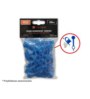 Zestaw osłonek smarowniczki M10 kolor niebieski TEGER (sprzedawane po 100szt.)