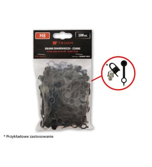 Zestaw osłonek smarowniczki M8 kolor czarny TEGER (sprzedawane po 100szt.)