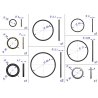 Zestaw uszczelnień do silników hydraulicznych orbitalnych serii WMS (125cm3/obr i więcej), Waryński