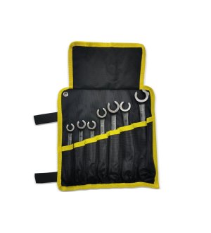 Zestaw kluczy oczkowych otwartych w pokrowcu 7 szt Waryński