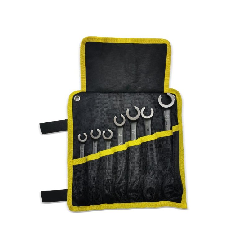 Zestaw kluczy oczkowych otwartych w pokrowcu 7 szt Waryński