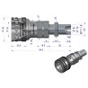 Szybkozłącze hydrauliczne gniazdo long M16x1.5 gwint zewnętrzny EURO (ISO 7241-A) z eliminatorem ciśnienia Waryński