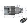 Szybkozłącze hydrauliczne gniazdo G1/2"BSP gwint zewnętrzny EURO PUSH-PULL  (ISO 7241-A) Waryński