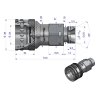 Szybkozłącze hydrauliczne gniazdo G1/2"BSP gwint zewnętrzny EURO ISO 7241-A z eliminatorem ciśnienia Waryński