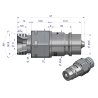 Szybkozłącze hydrauliczne wtyczka G1/2"BSP gwint zewnętrzny  EURO ISO 7241-A Waryński