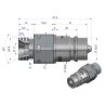 Szybkozłącze hydrauliczne wtyczka G1/2"BSP gwint zewnętrzny  EURO ISO 7241-A z eliminatorem ciśnienia Waryński