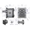 Pompa hydrauliczna zębata 4.0cm3 (grupa 2 - typ europejski) wałek 1:8 przyłącza gwintowane (obroty prawe) max.260 bar Waryński