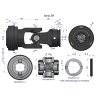 Przegub kompletny z krzyżakiem 23.8X61.3 seria 2 do rury zewnętrznej 43.5mm Waryński