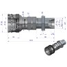 Szybkozłącze hydrauliczne gniazdo z eliminatorem ciśnienia long M22x1.5 gwint zewnętrzny EURO (9100822GL) (ISO 7241-A) Waryński
