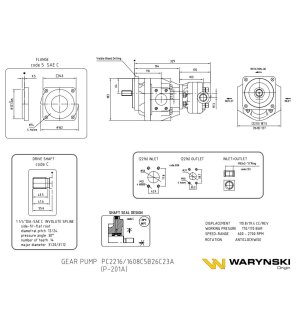 Pompa hydrauliczna PC2216/1608C5B26C23A (P-201A) Waryński