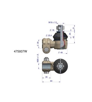 Przegub układu kierowniczego Manitou  475937 Waryński