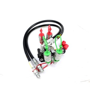 Zestaw hydrauliczny dodatkowej sekcji rozdzielacza z dzielnikiem. szybkozłączami i przewodami 330bar 50l/min Waryński