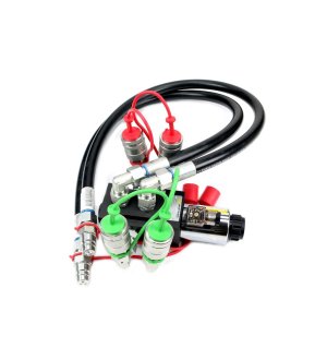 Zestaw hydrauliczny dodatkowej sekcji rozdzielacza z dzielnikiem. szybkozłączami i przewodami 275bar 80l/min Waryński