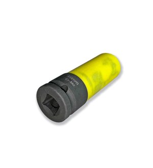 Nasadka udarowa 1/2 ze stali CrMo 19mm z magnesem i osłoną do felg aluminiowych Waryński