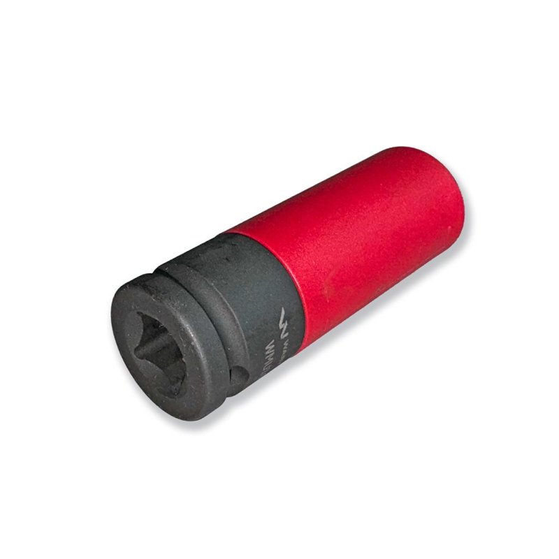 Nasadka udarowa 1/2 ze stali CrMo 21mm z magnesem i osłoną do felg aluminiowych Waryński