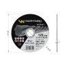 Tarcza do cięcia metalu 125 x1.0 x22.23 mm wielopak Waryński (sprzedawana po 50 szt)
