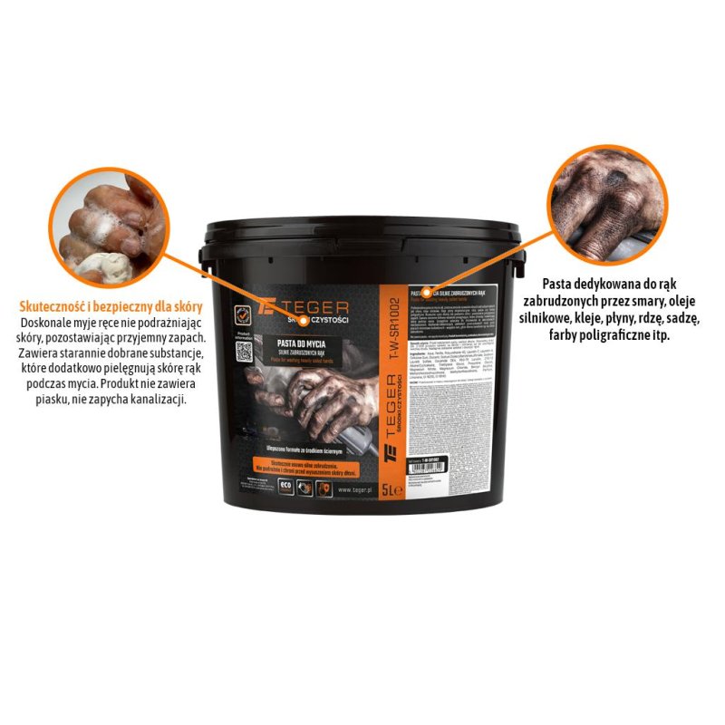 Pasta do mycia silnie zabrudzonych rąk 5l / TEGER
