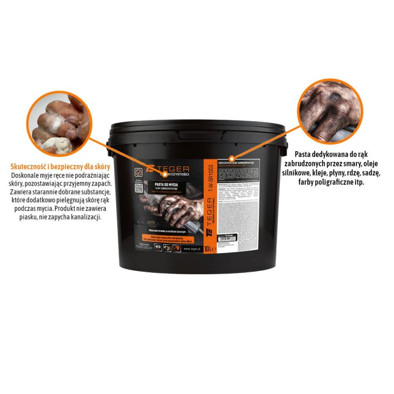 Pasta do mycia silnie zabrudzonych rąk 10l / TEGER