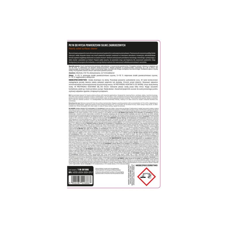 Płyn do mycia powierzchni silnie zabrudzonych 1l - koncentrat (atomizer) / TEGER