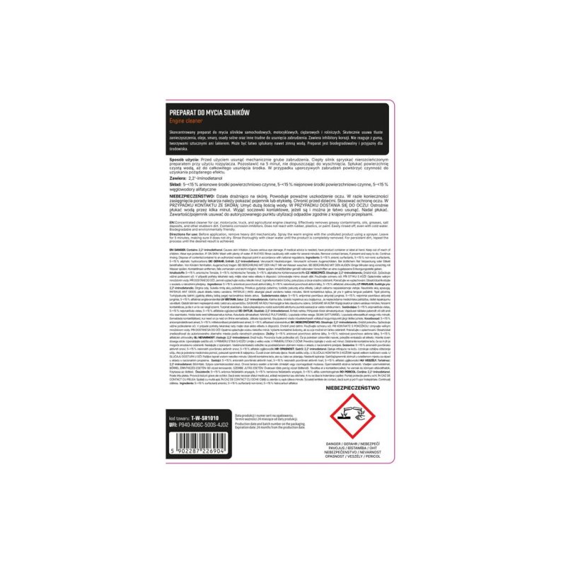 Preparat do mycia silników 1l / (Płyn) - atomizer / TEGER
