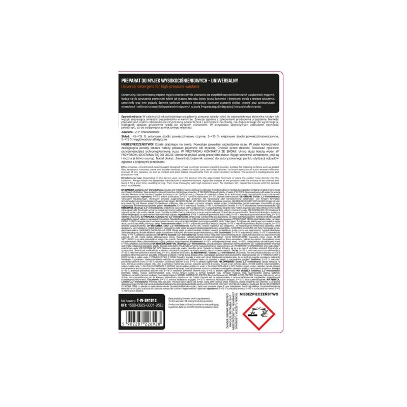 Preparat do myjek wysokociśnieniowych - uniwersalny 1l / TEGER