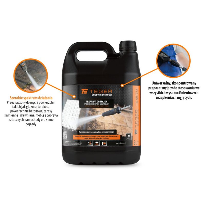 Preparat do myjek wysokociśnieniowych - uniwersalny 5l / TEGER