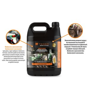 Agro Cleaner Preparat do myjek wysokociśnieniowych - do maszyn rolniczych 5l - koncentrat, TEGER