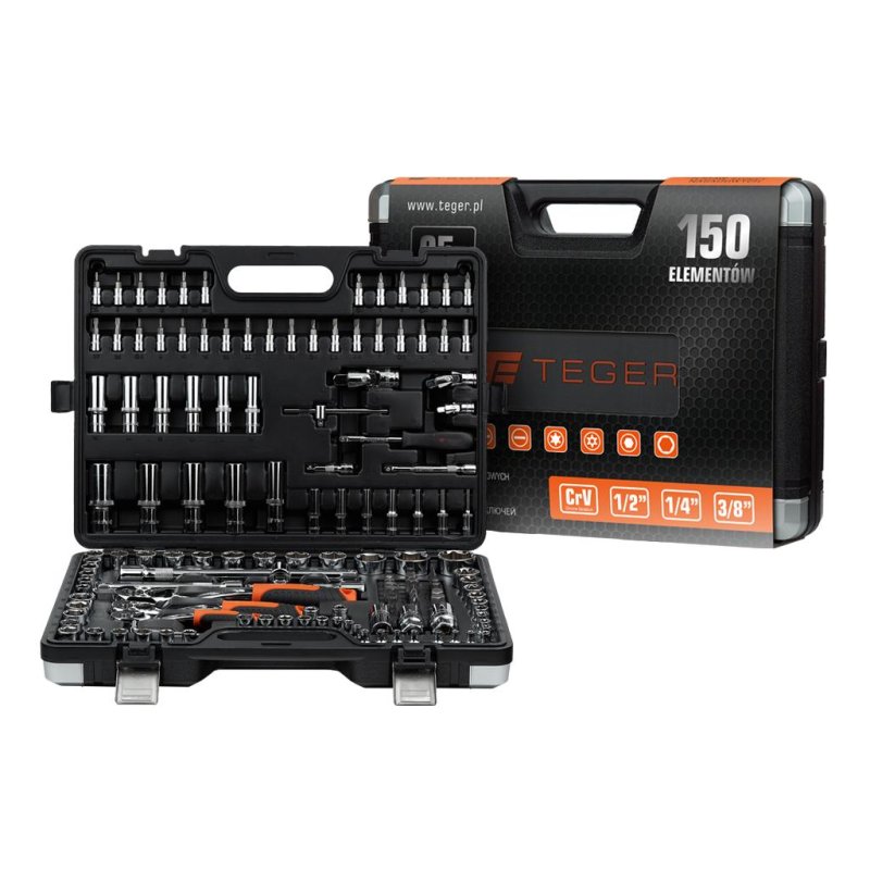Zestaw kluczy nasadowych 150 szt / TEGER