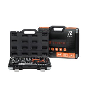 Zestaw kluczy nasadowych 72 szt / TEGER