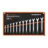 Zestaw kluczy płasko-oczkowych, 7-19 mm, 12 szt, Teger