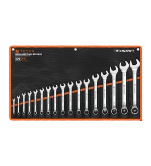 Zestaw kluczy płasko-oczkowych, 6-32 mm, 17 szt, Teger