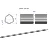 Rura trójkątna wewnętrzna Seria 4R i 5R do wału przegubowo-teleskopowego 45x3.8mm 2m WARYŃSKI (sprzedawane po 2)